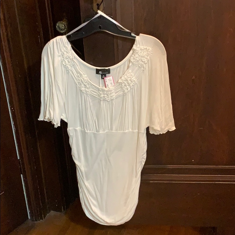 White cotton top. Size medium